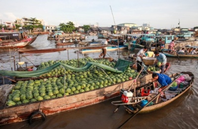 Marché flottant de Cai Rang à Can Tho