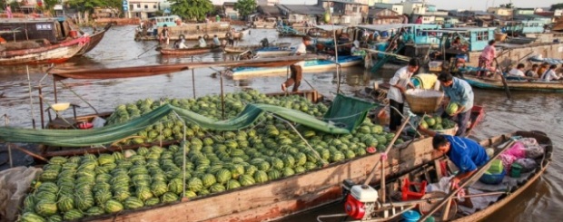 Marché flottant de Cai Rang à Can Tho